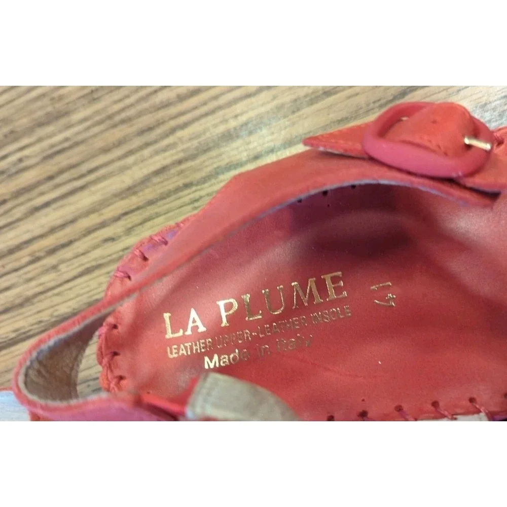 La Plume‎ Strappy Sandals Women's Size 41 US 10.5 Leather Upper Made In Italy